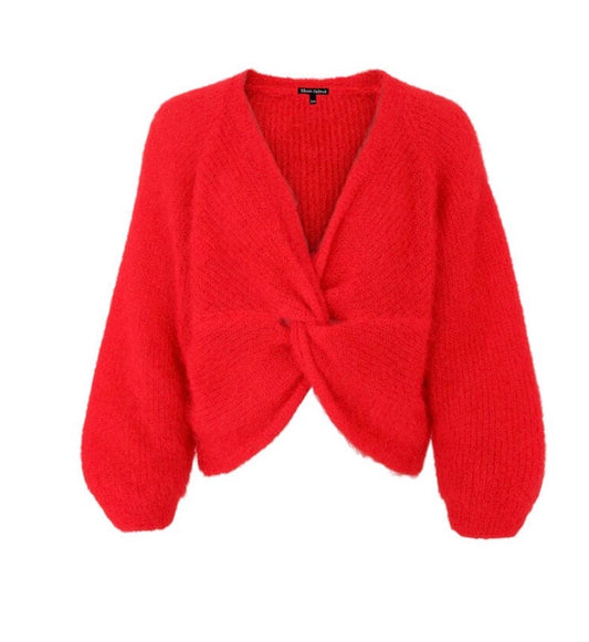 Cross jumper mohair rood