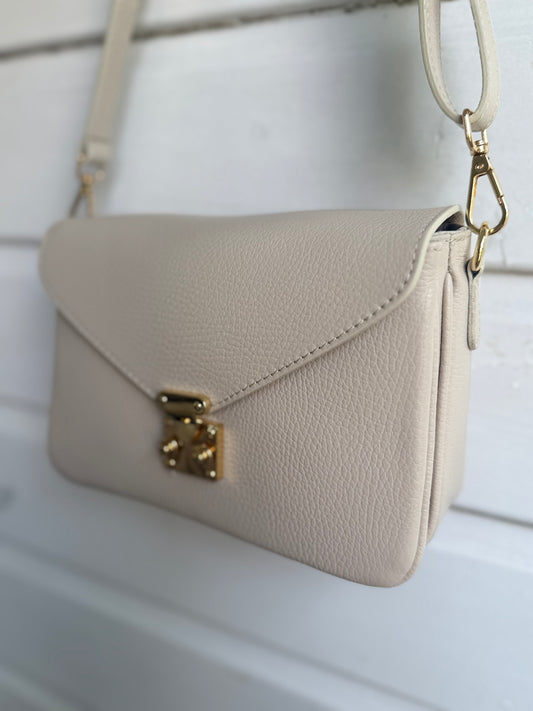 Tas Leer Beige