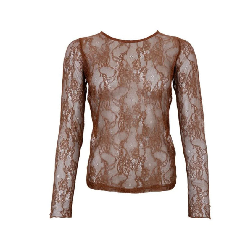 Lace top Lara Camel