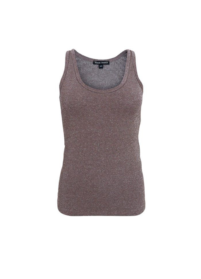 Lurex top taupe