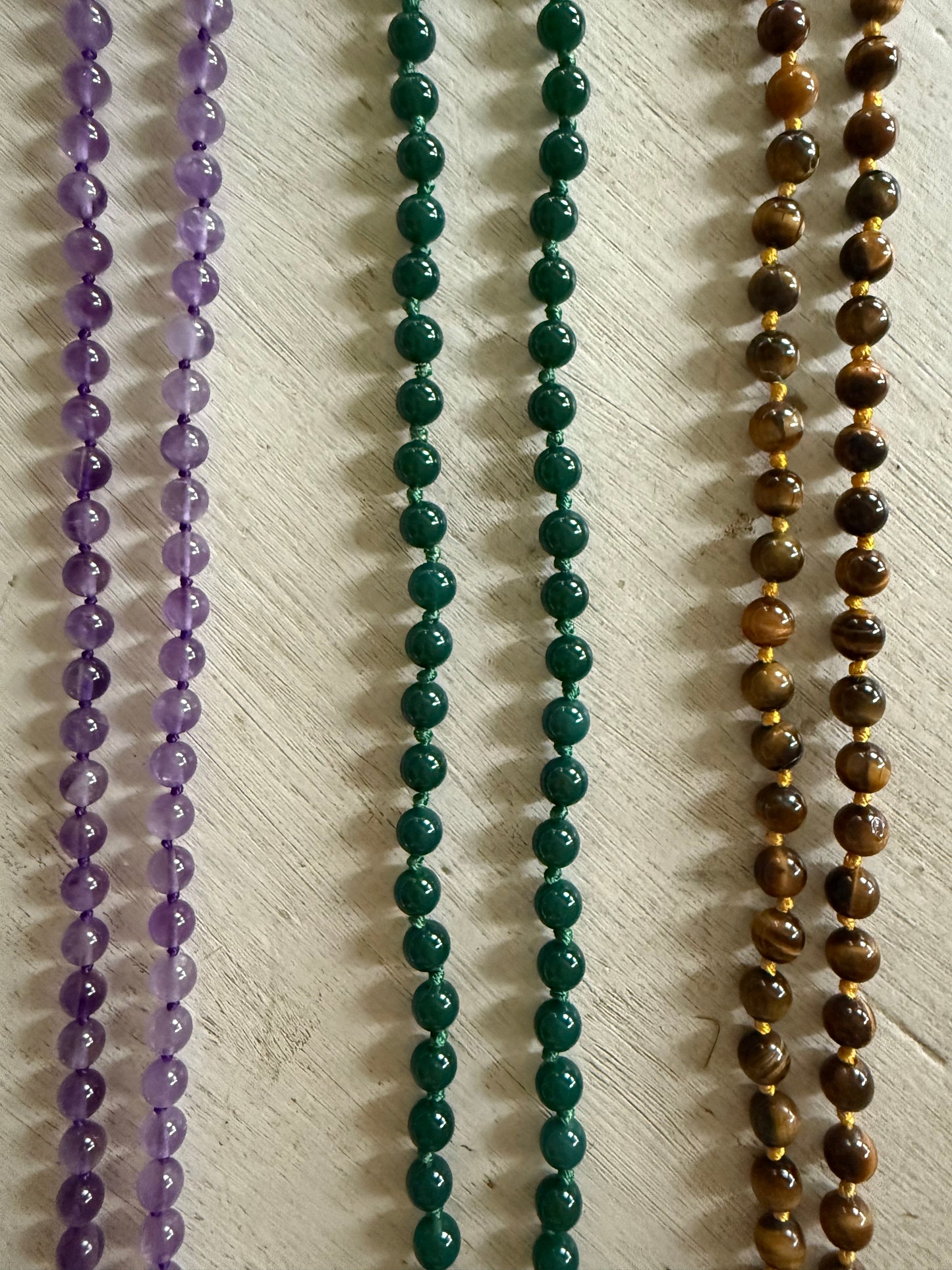 Lange kralen ketting amethist