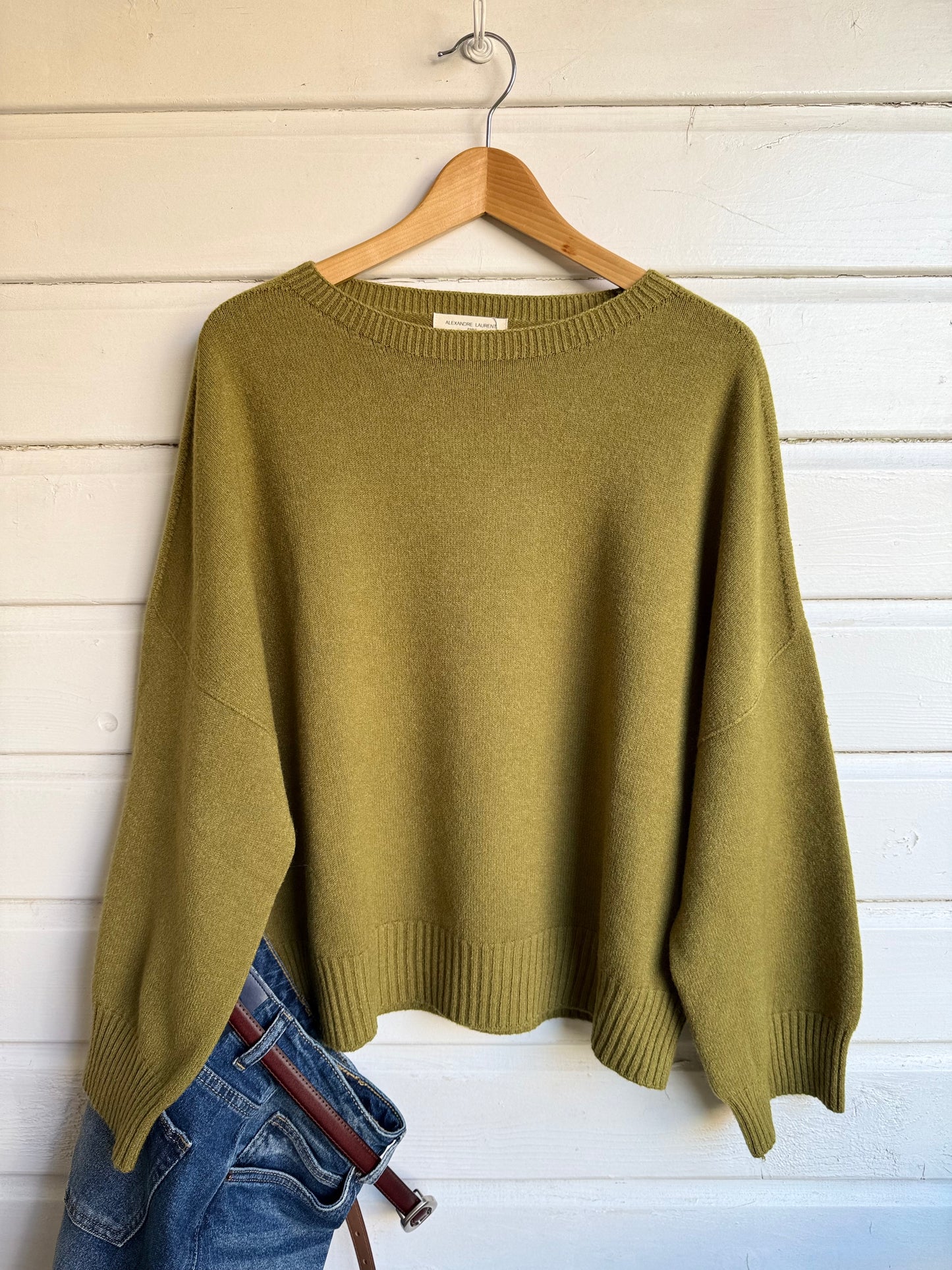 Oversized trui ‘olive’
