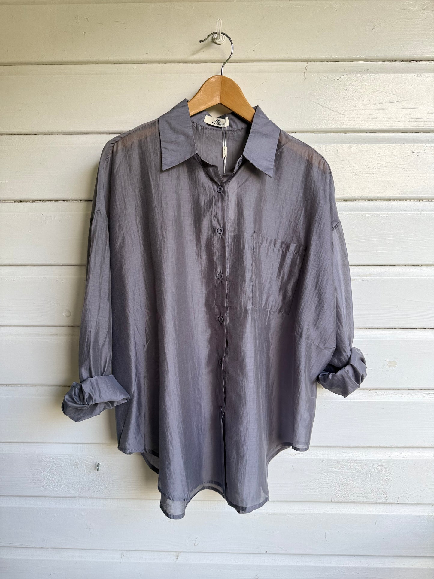 Blouse silk grey