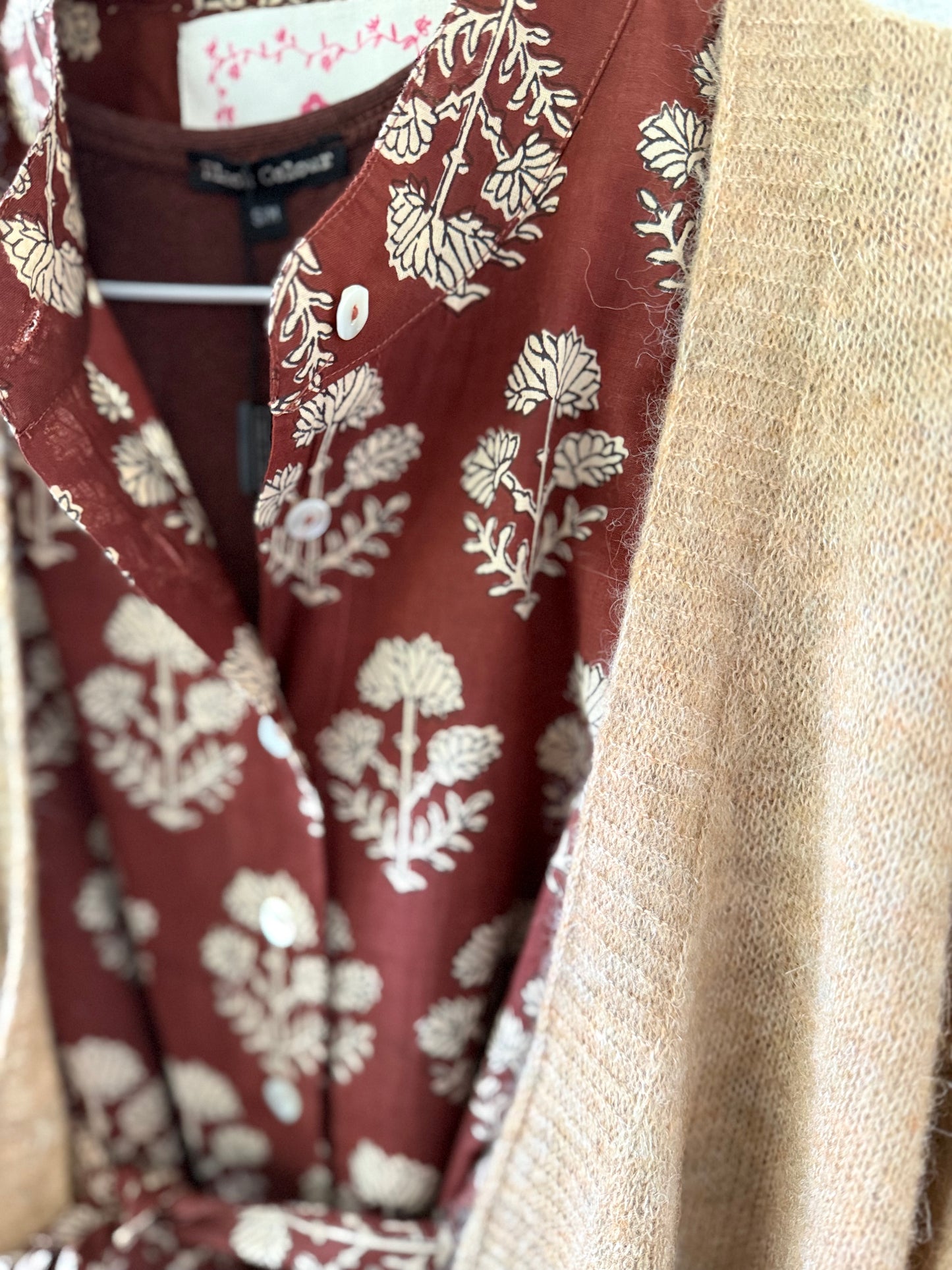 Lange overhemd dress Brown