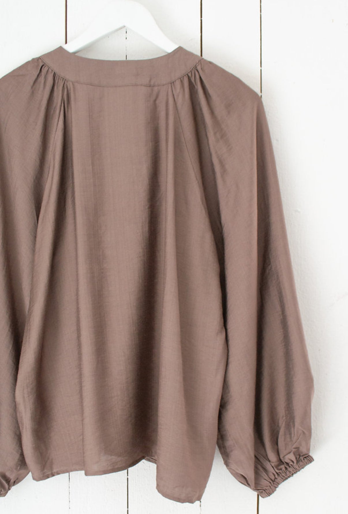 Blouse raglan mouw Mokka
