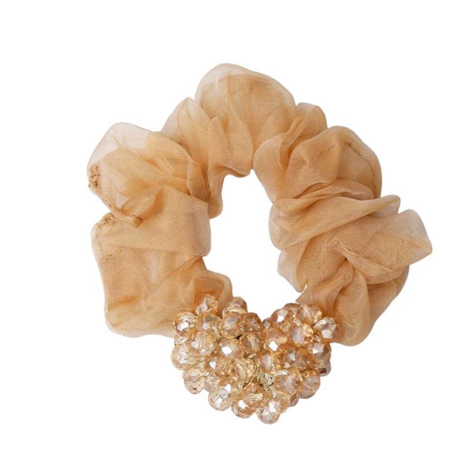 Scrunchie beige gold