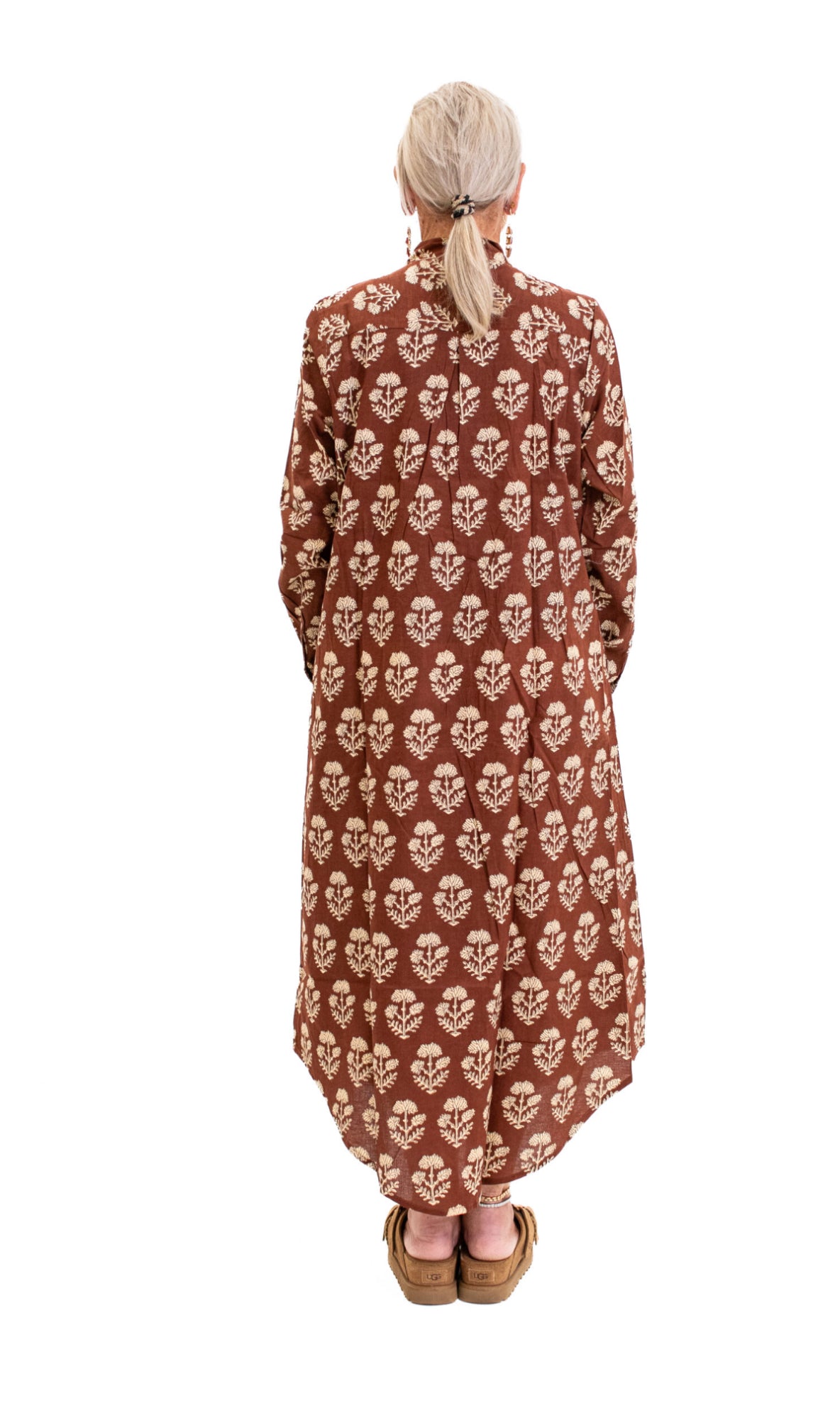 Lange overhemd dress Brown