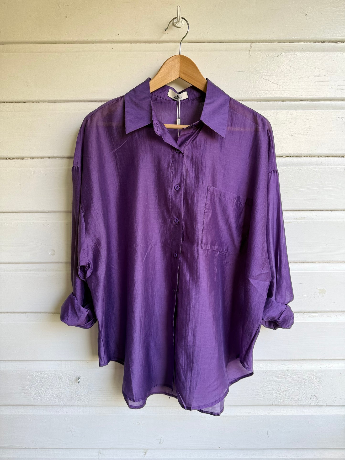 Blouse silk violet