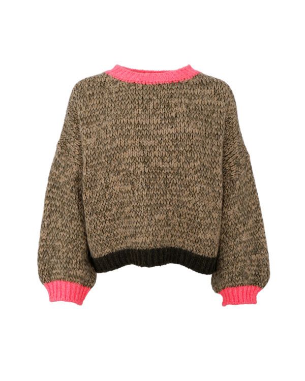 Knit jumper army mix