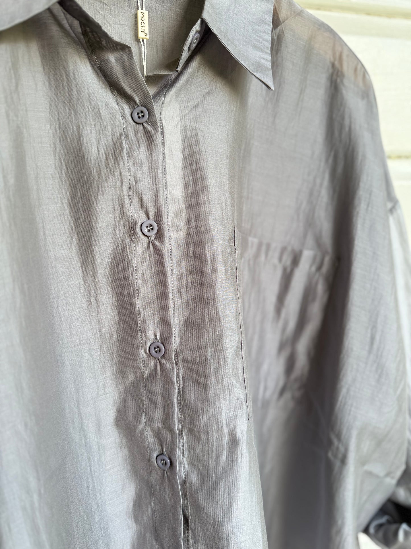Blouse silk grey