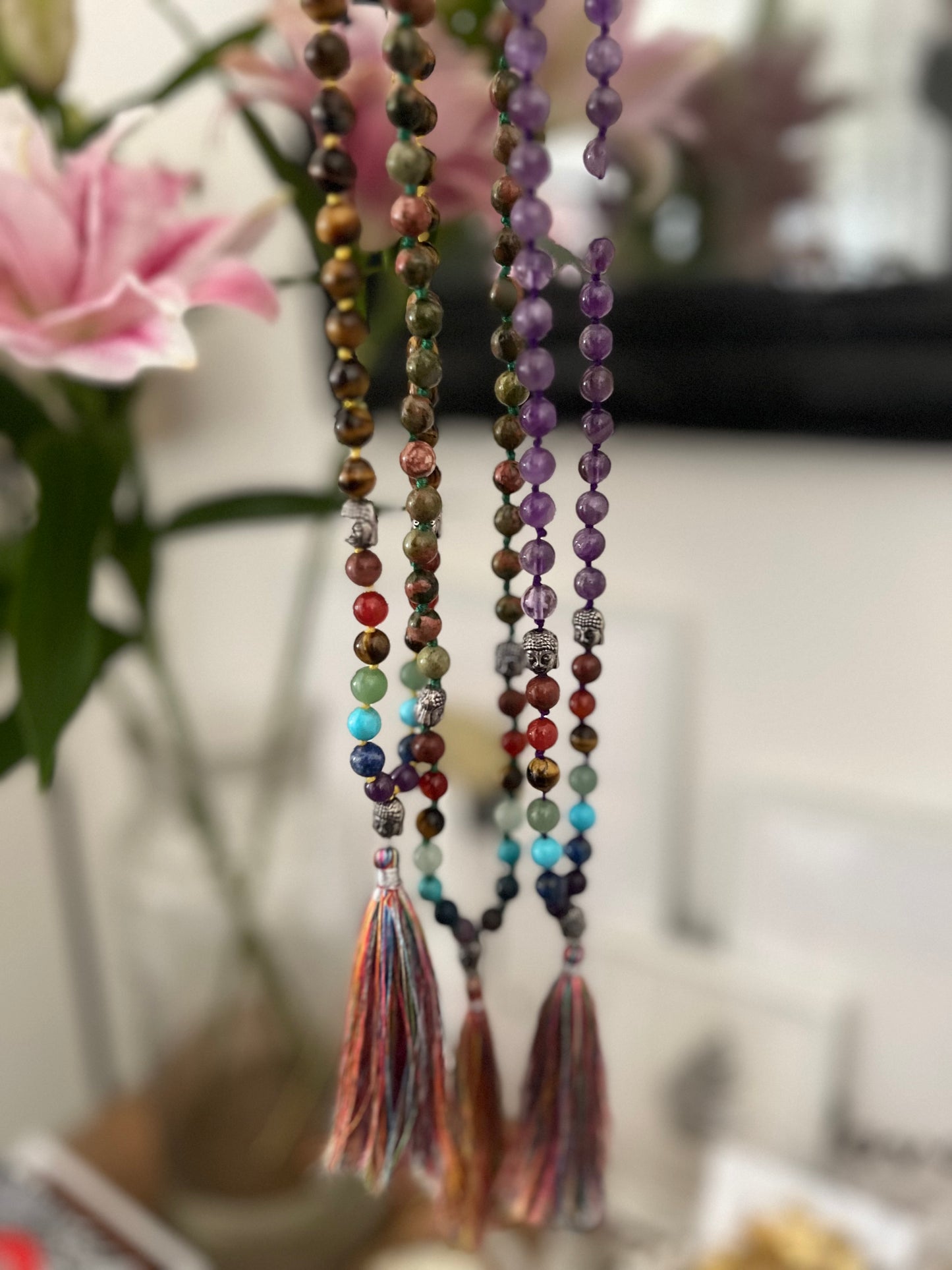 Lange mineralen ketting