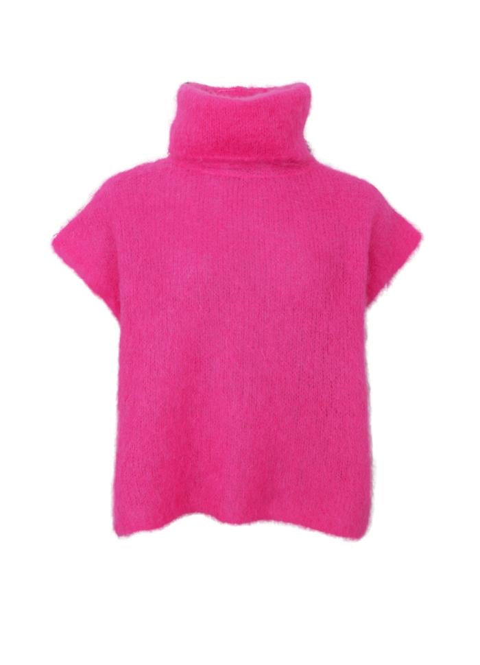 Roll neck jumper pink