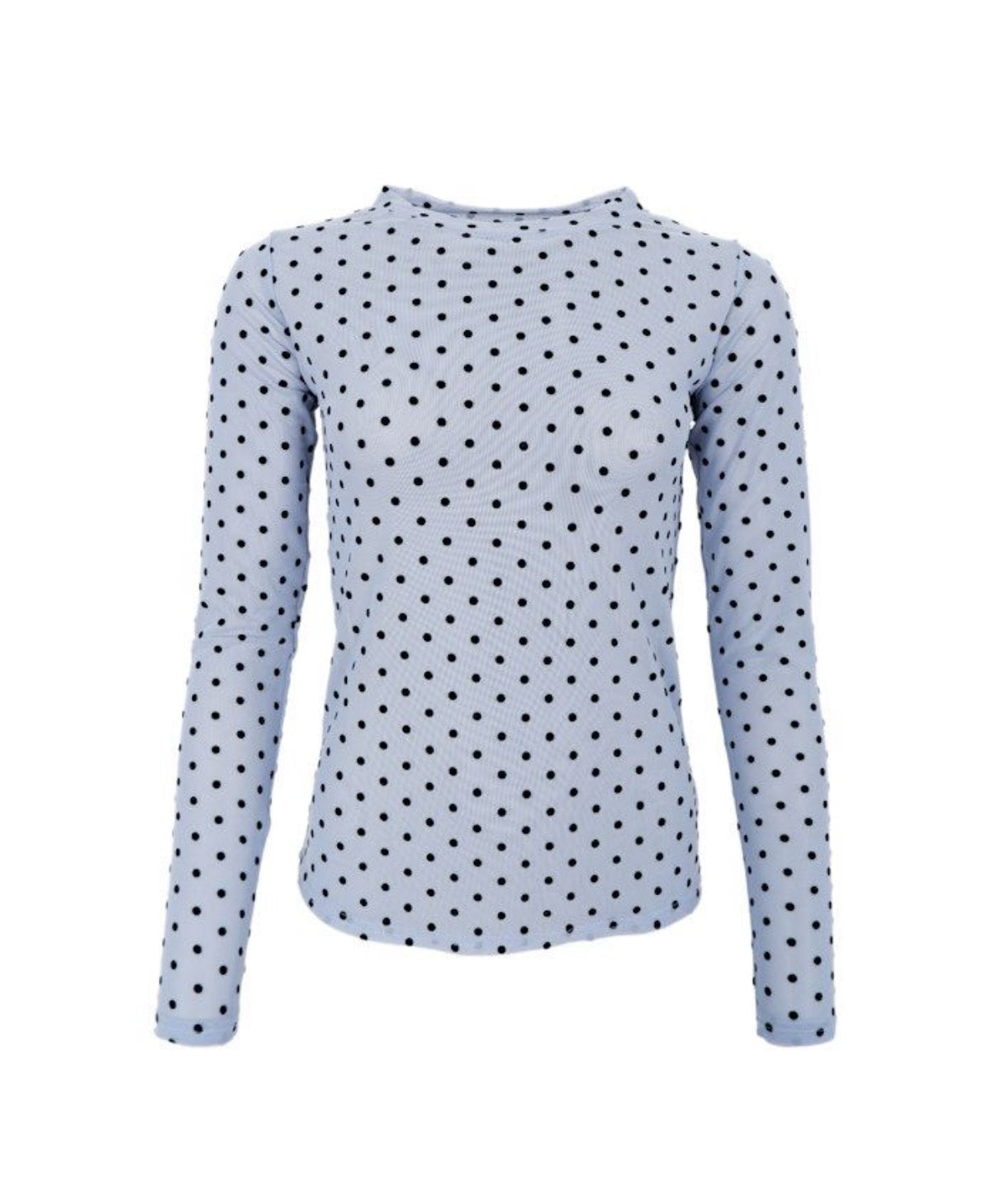 Top dot mesh jeans blue