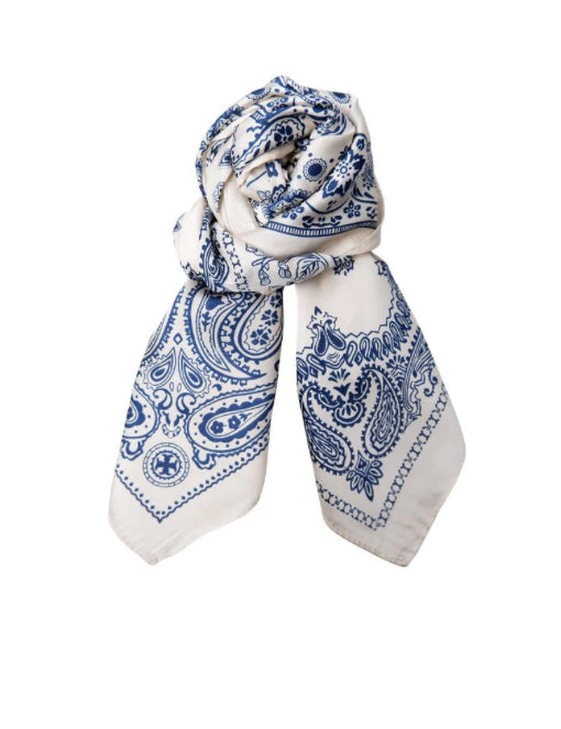 Mini scarf Blue/White