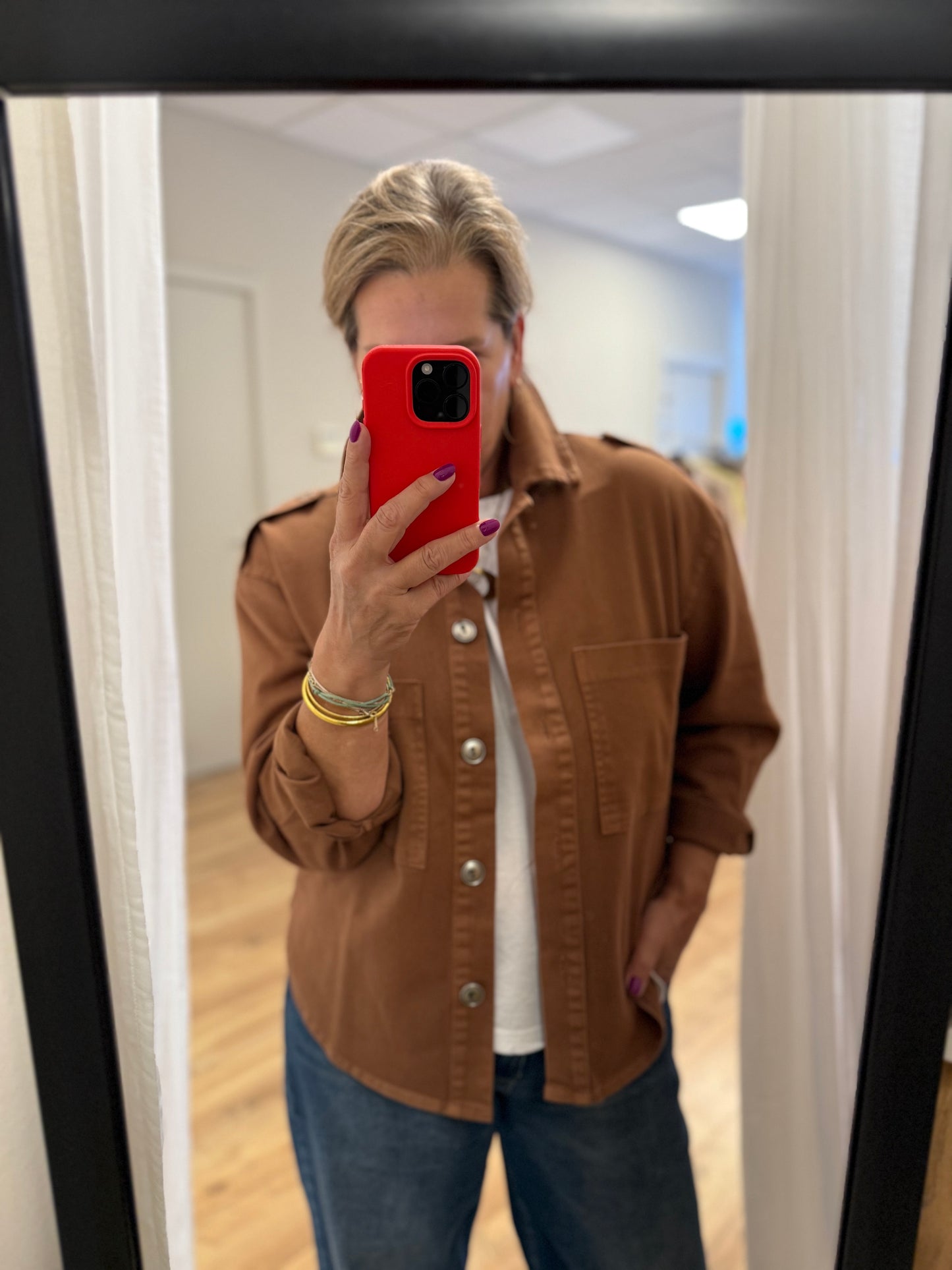 Kort jasje/jack ‘camel’ bruin