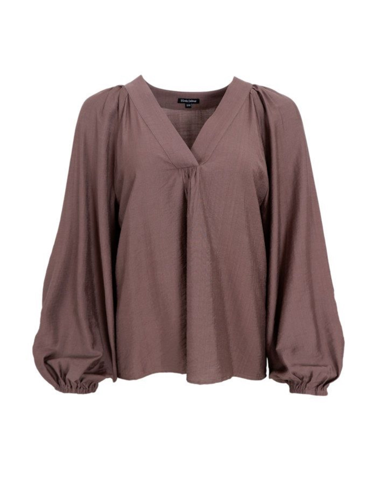 Blouse raglan mouw Mokka