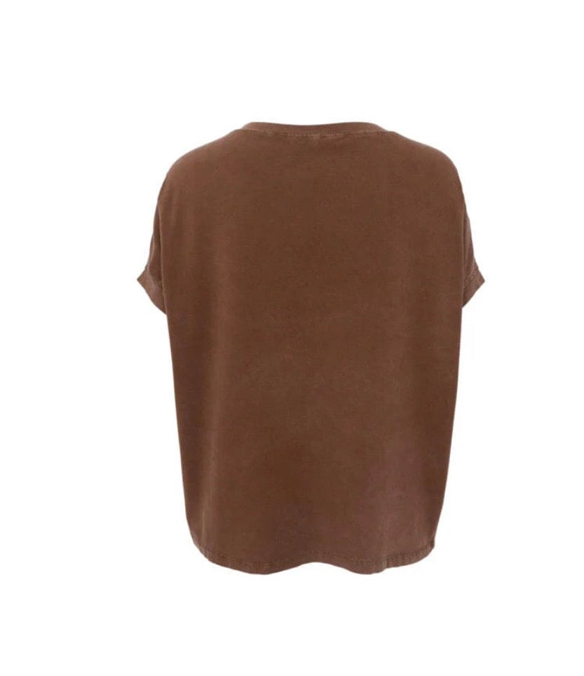Shirt vintage look mocca