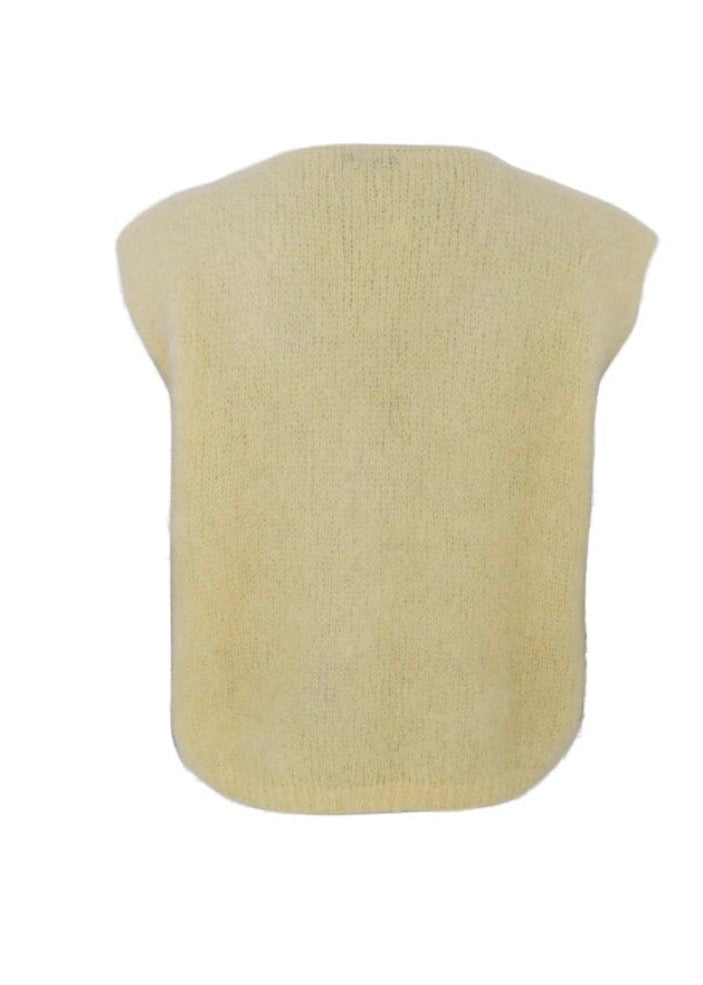 Vest jumper mohair licht geel