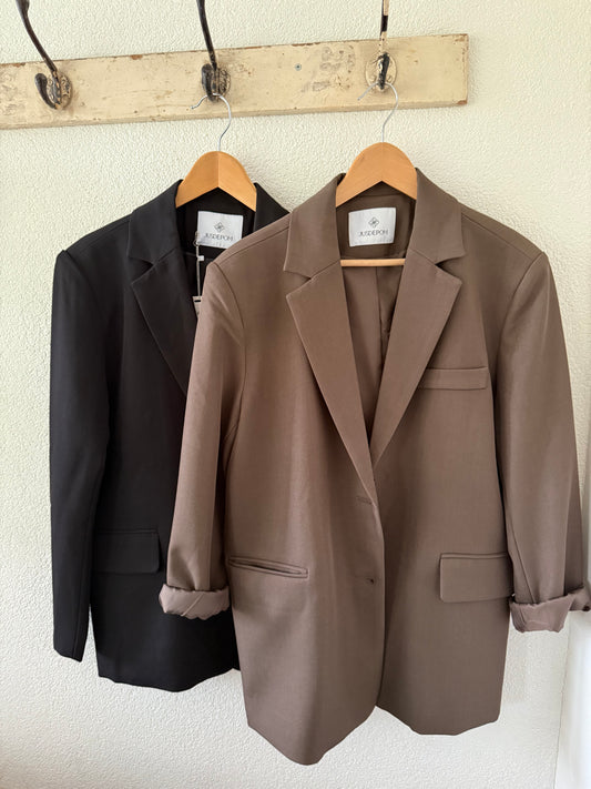 Colbert oversized zwart