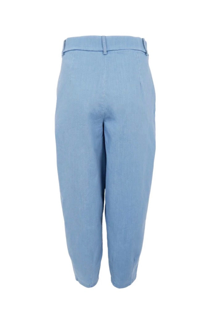 Light denim Black Colour barrel pants