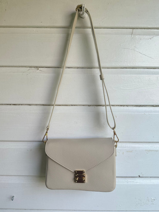 Tas leer beige