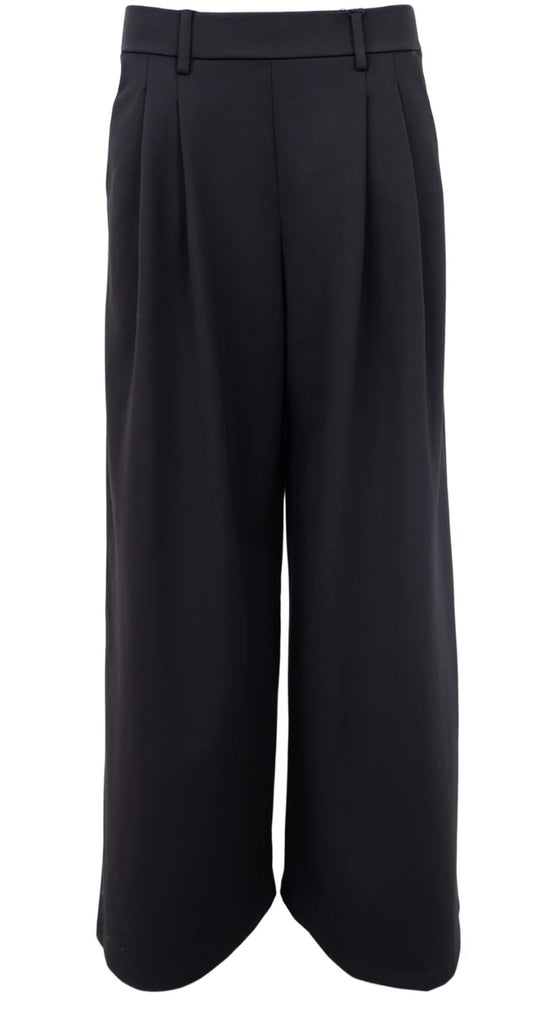 Wide leg pantalon broek zwart