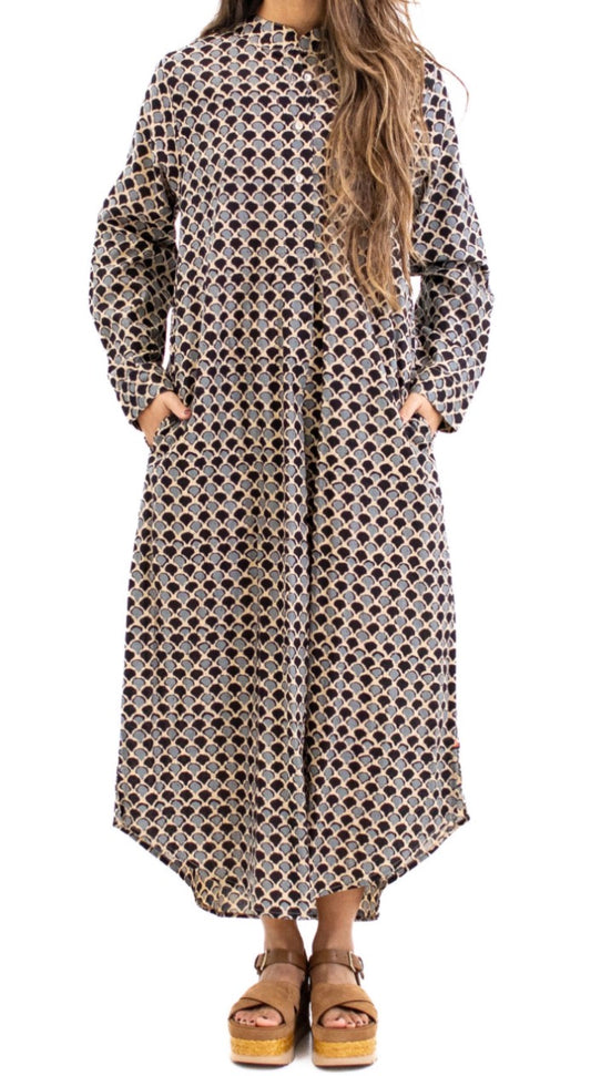 Long dress black/grey