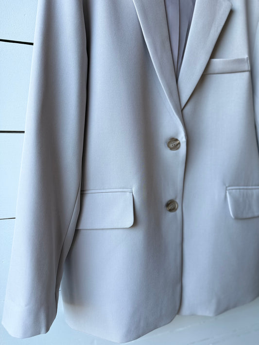 Blazer oversized licht grijs