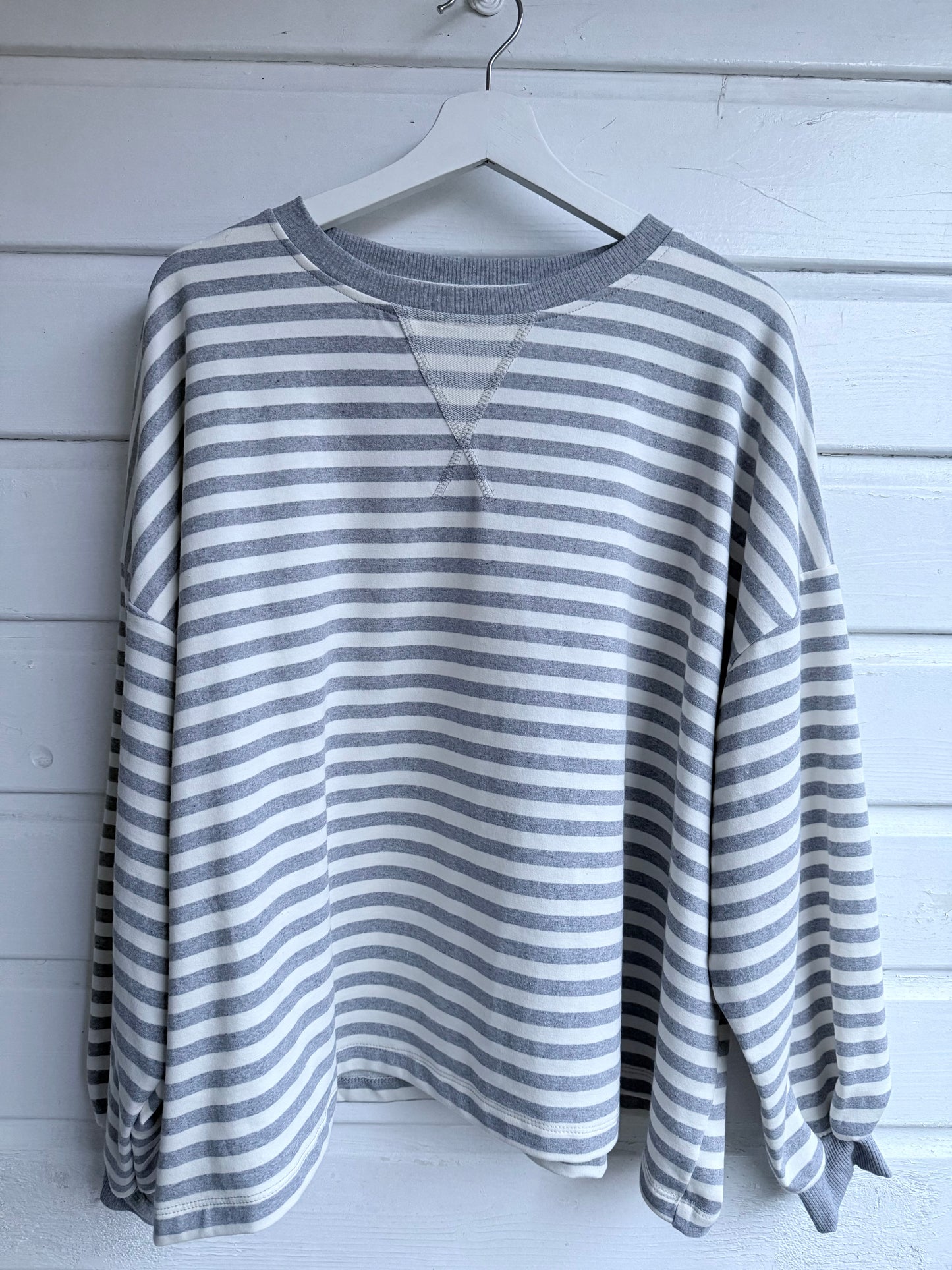 Sweat shirt stripes grey/off white