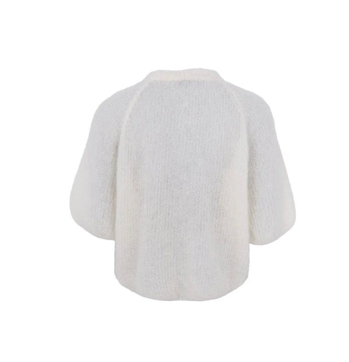 Off white mohair vestje