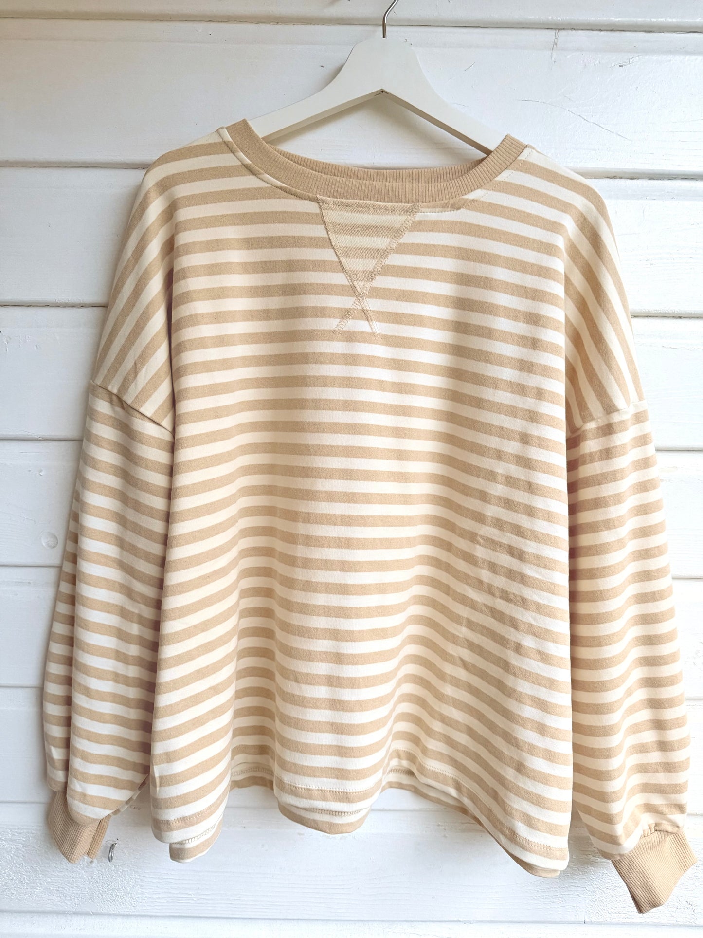 Sweat shirt stripes beige/off White