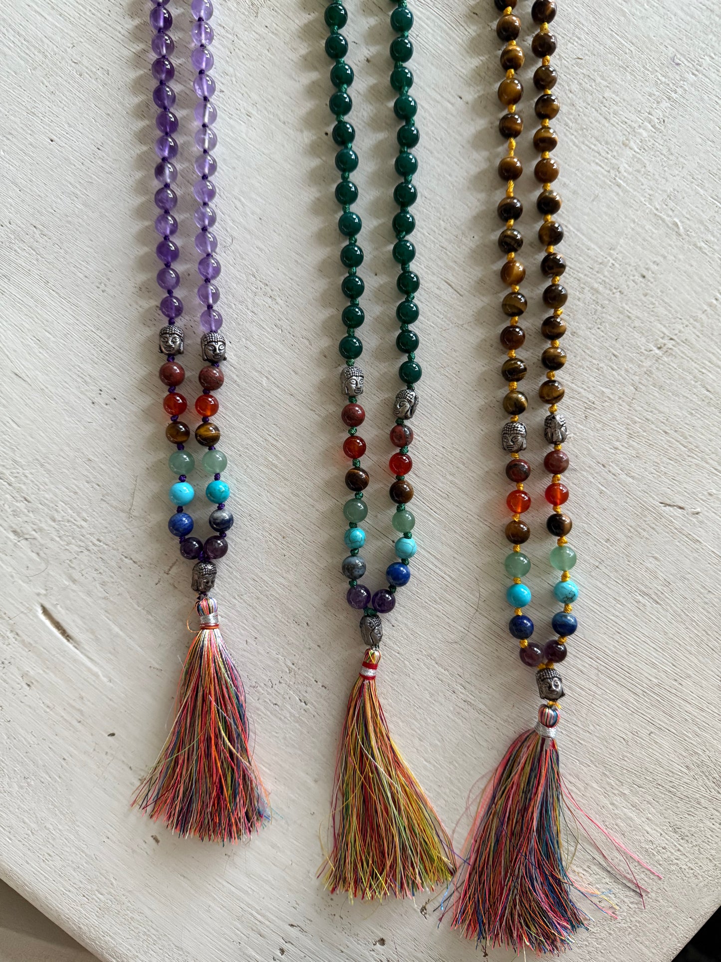 Lange kralen ketting amethist