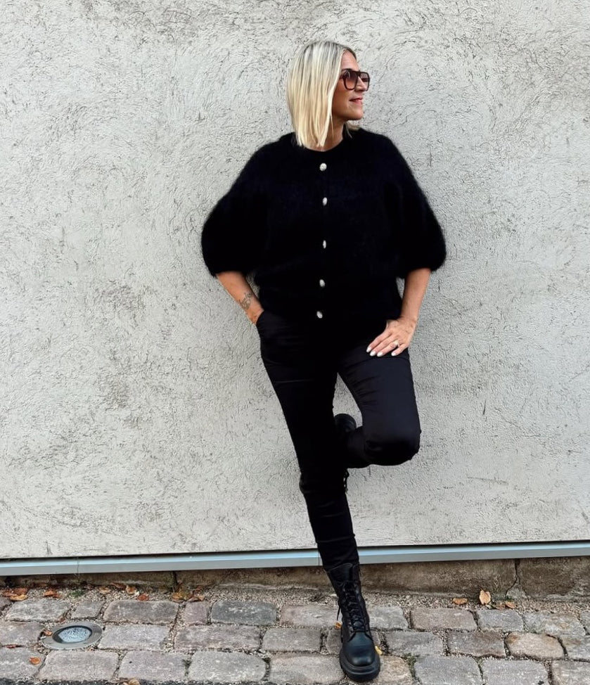 Mohair vest zwart