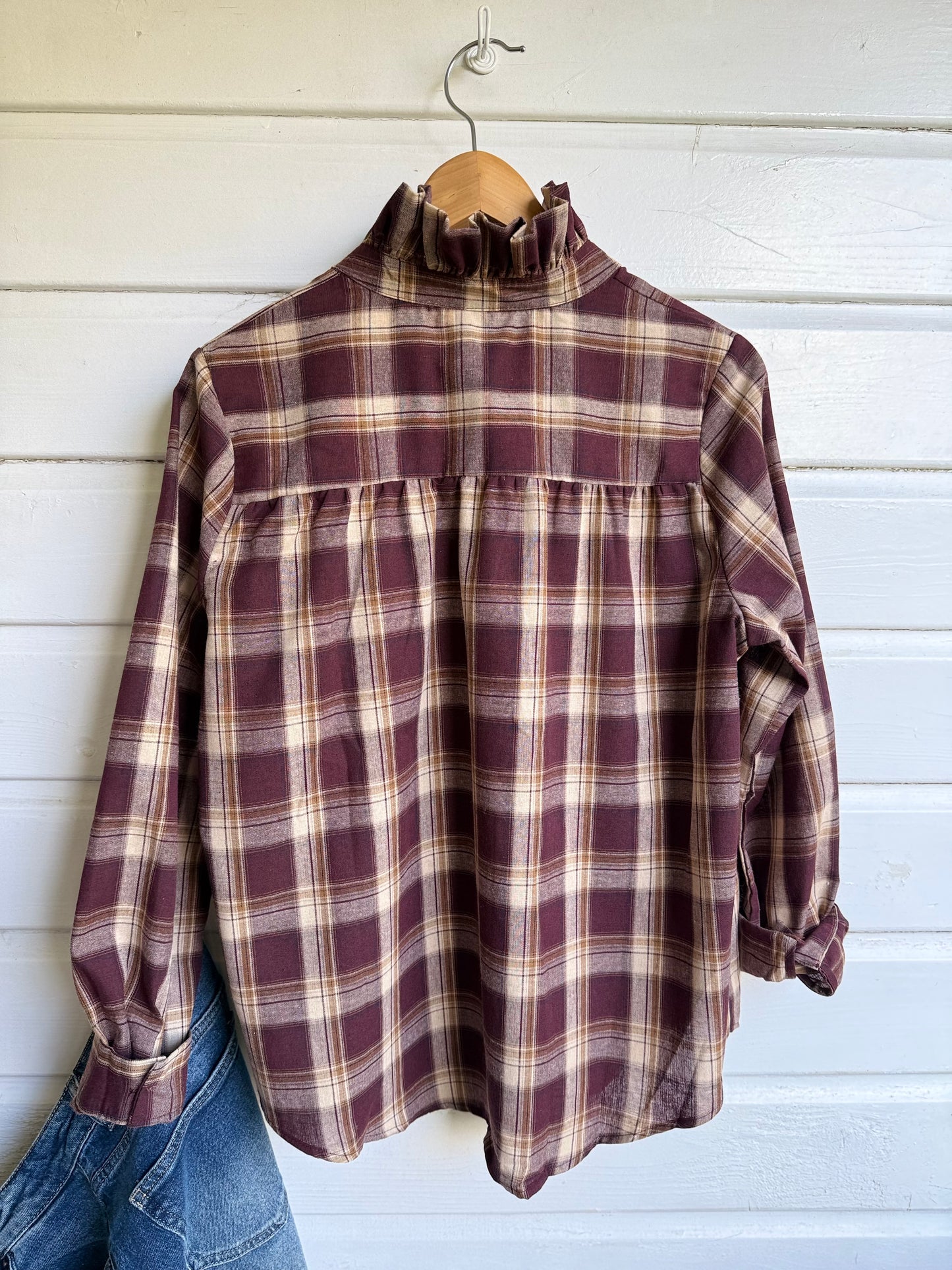 Ruit blouse Bordeaux