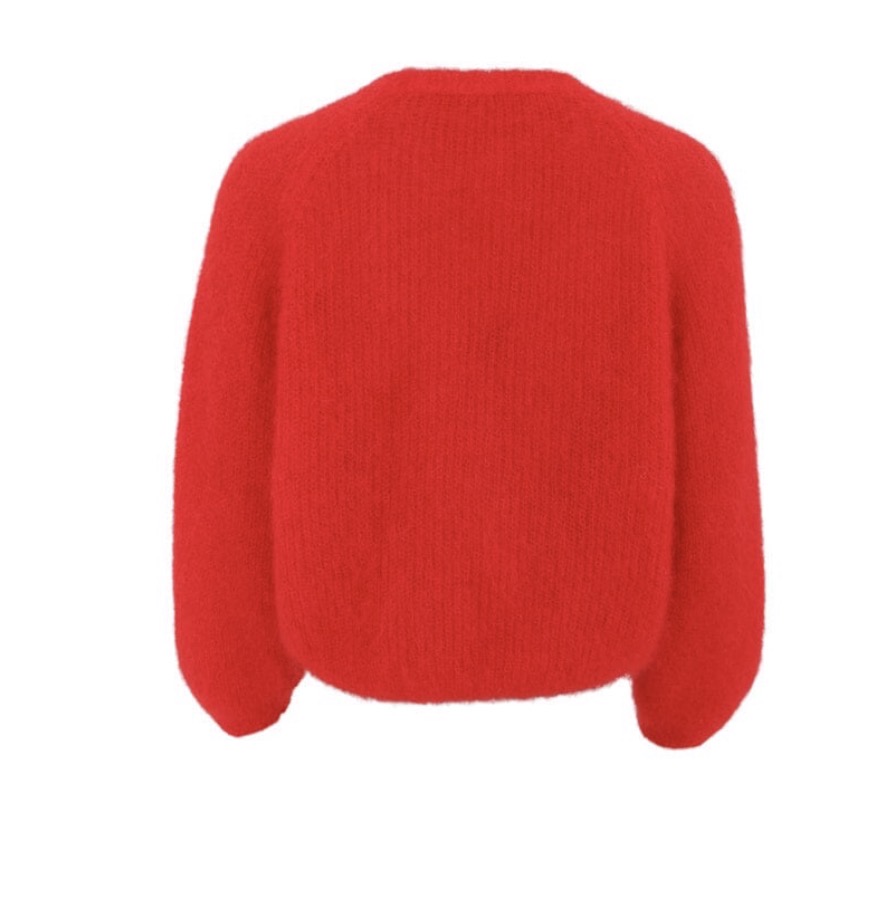 Cross jumper mohair rood