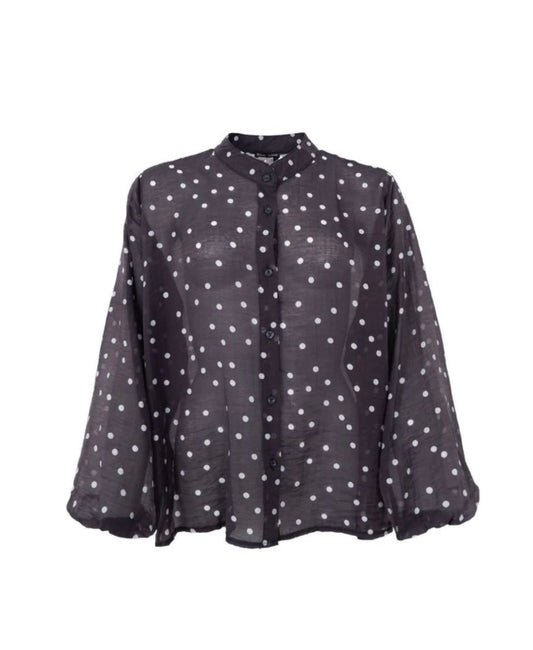 Blouse ‘dotje’ zwart