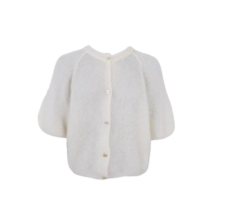 Off white mohair vestje