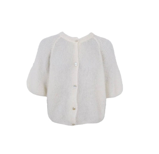 Off white mohair vestje
