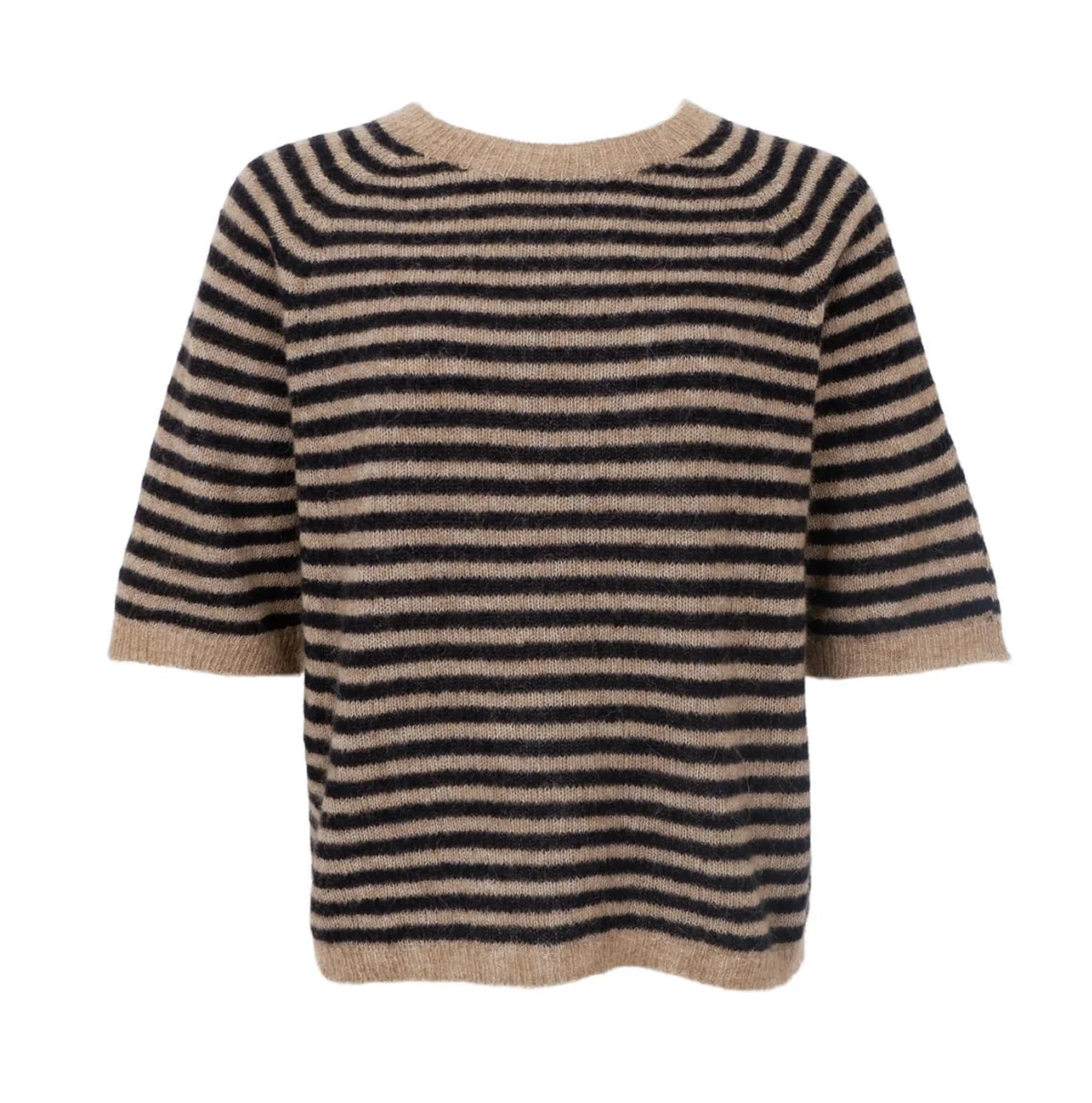 Jumper gestreept zwart/beige