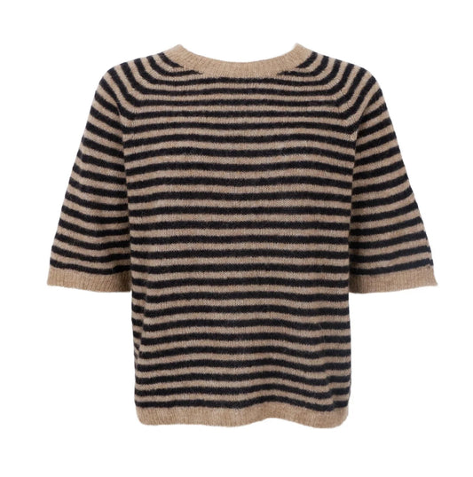 Jumper gestreept zwart/beige