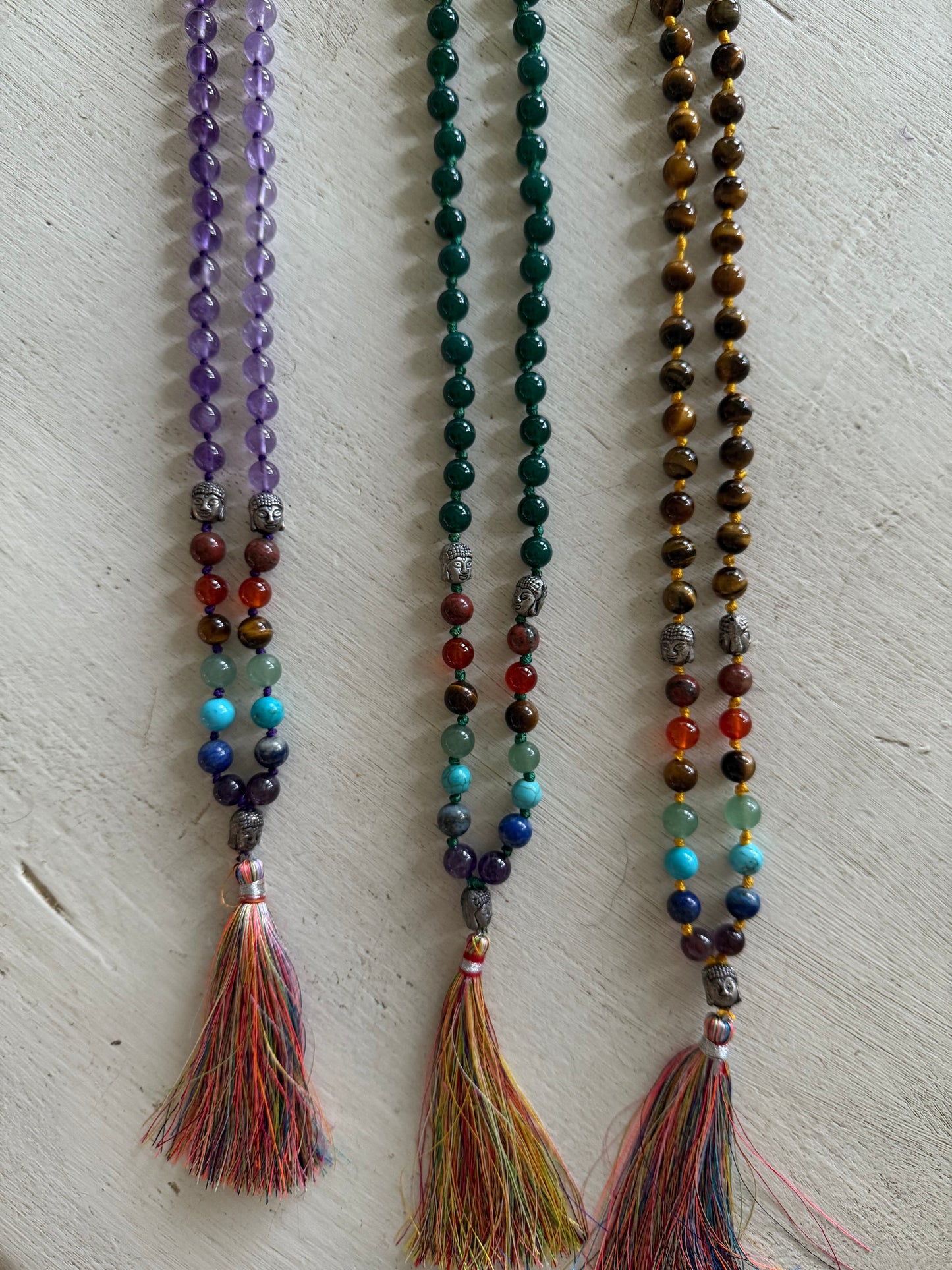 Lange kralen ketting groen