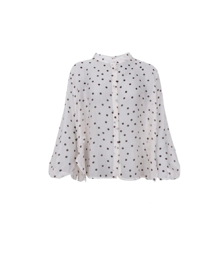 Blouse ‘dotje’ wit