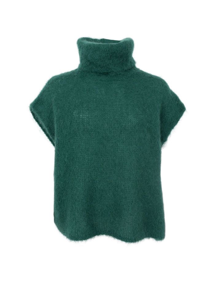 Rollneck vest groen