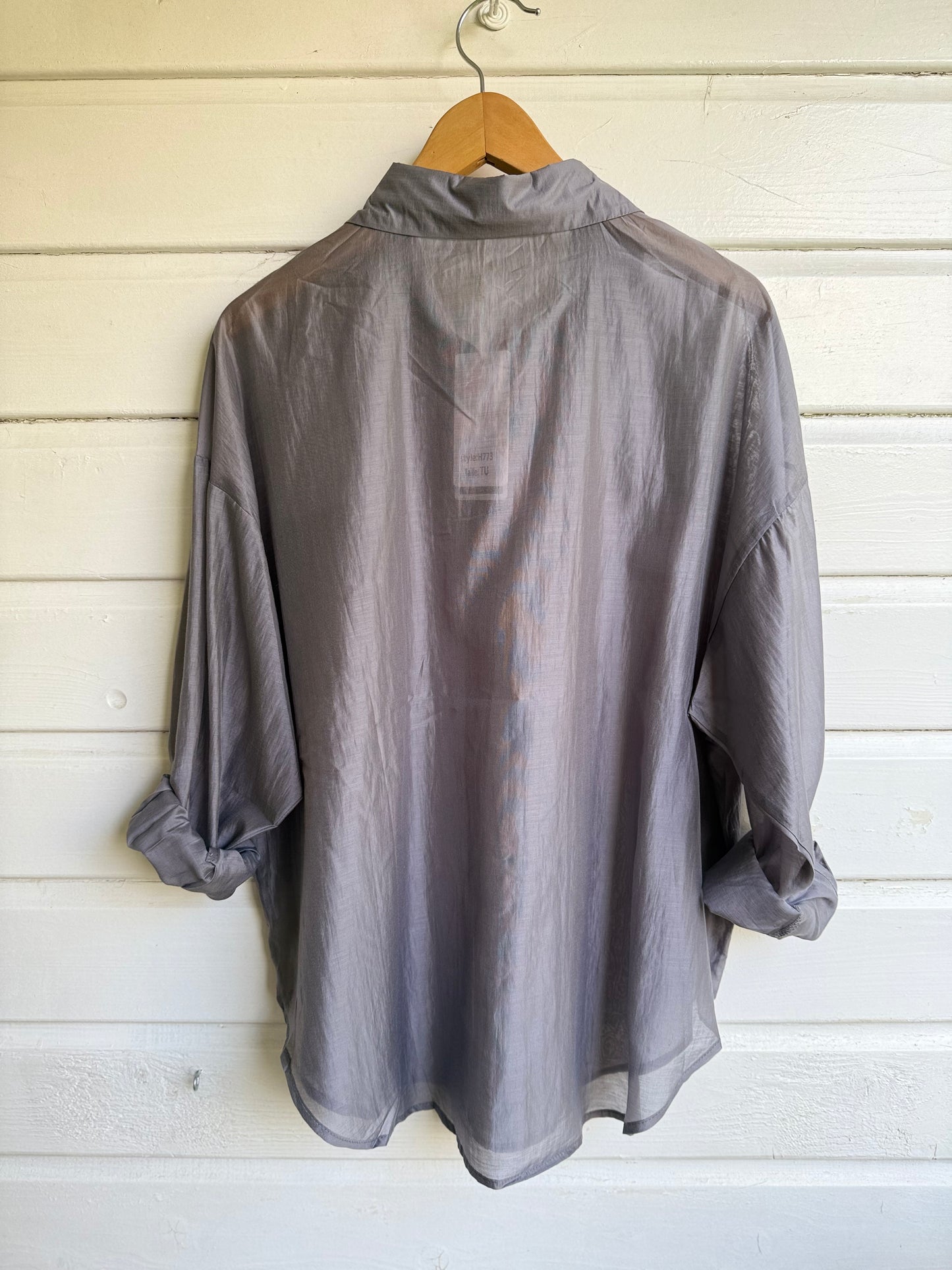 Blouse silk grey