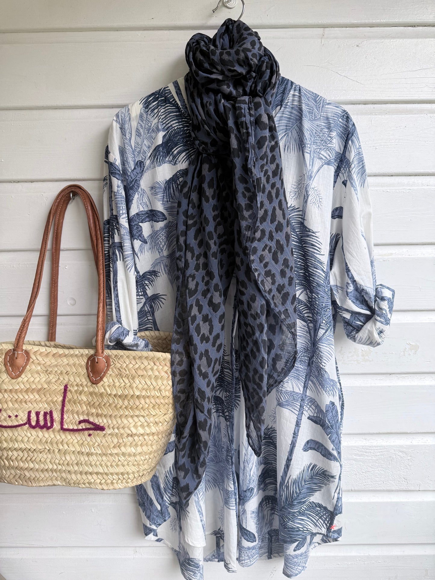 ❤️ Blauwe batik tuniek met palmprint