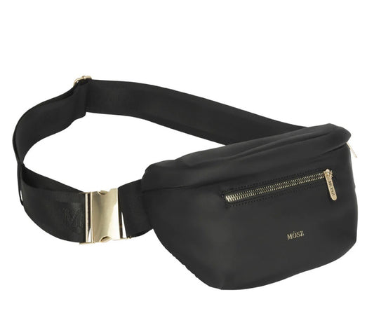 Zwarte MOSZ nylon crossbody tas
