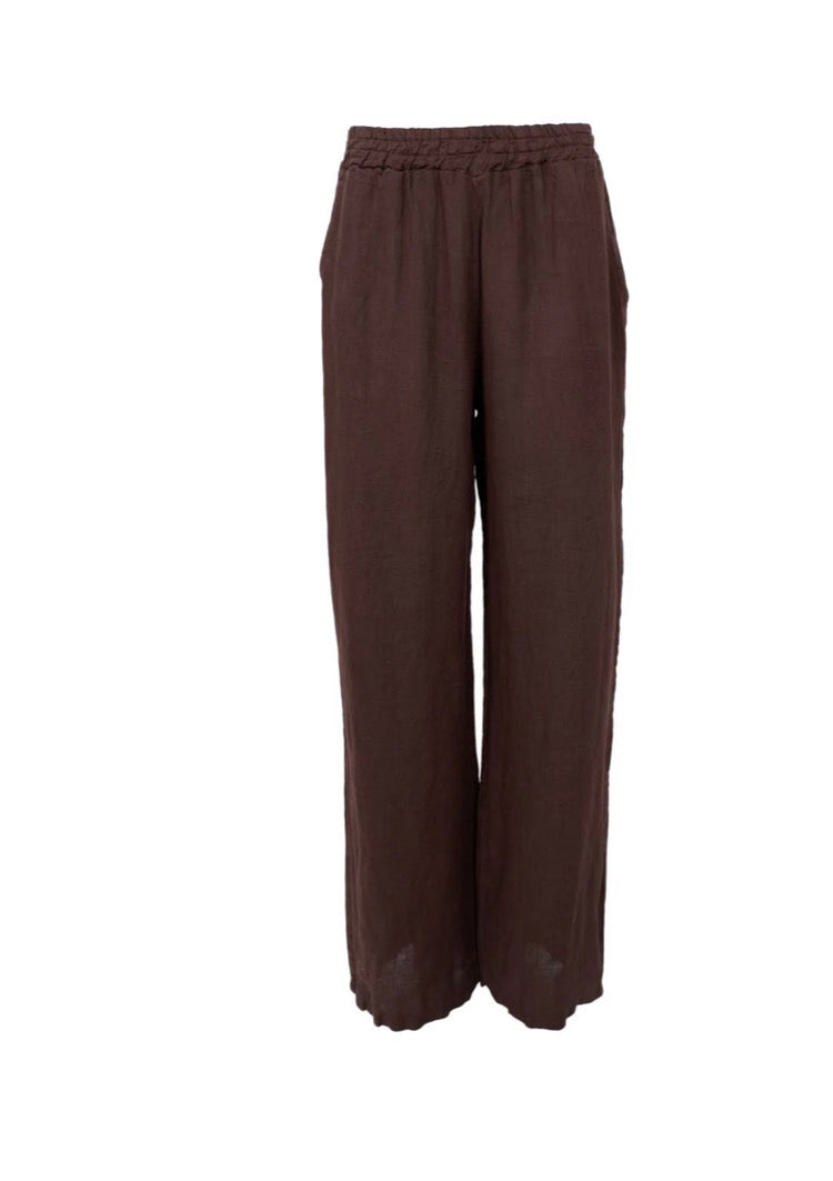Pants linnen Coffee Brown