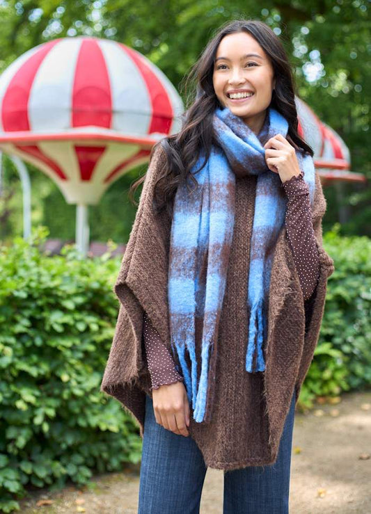 Wintersjaal blue mocca