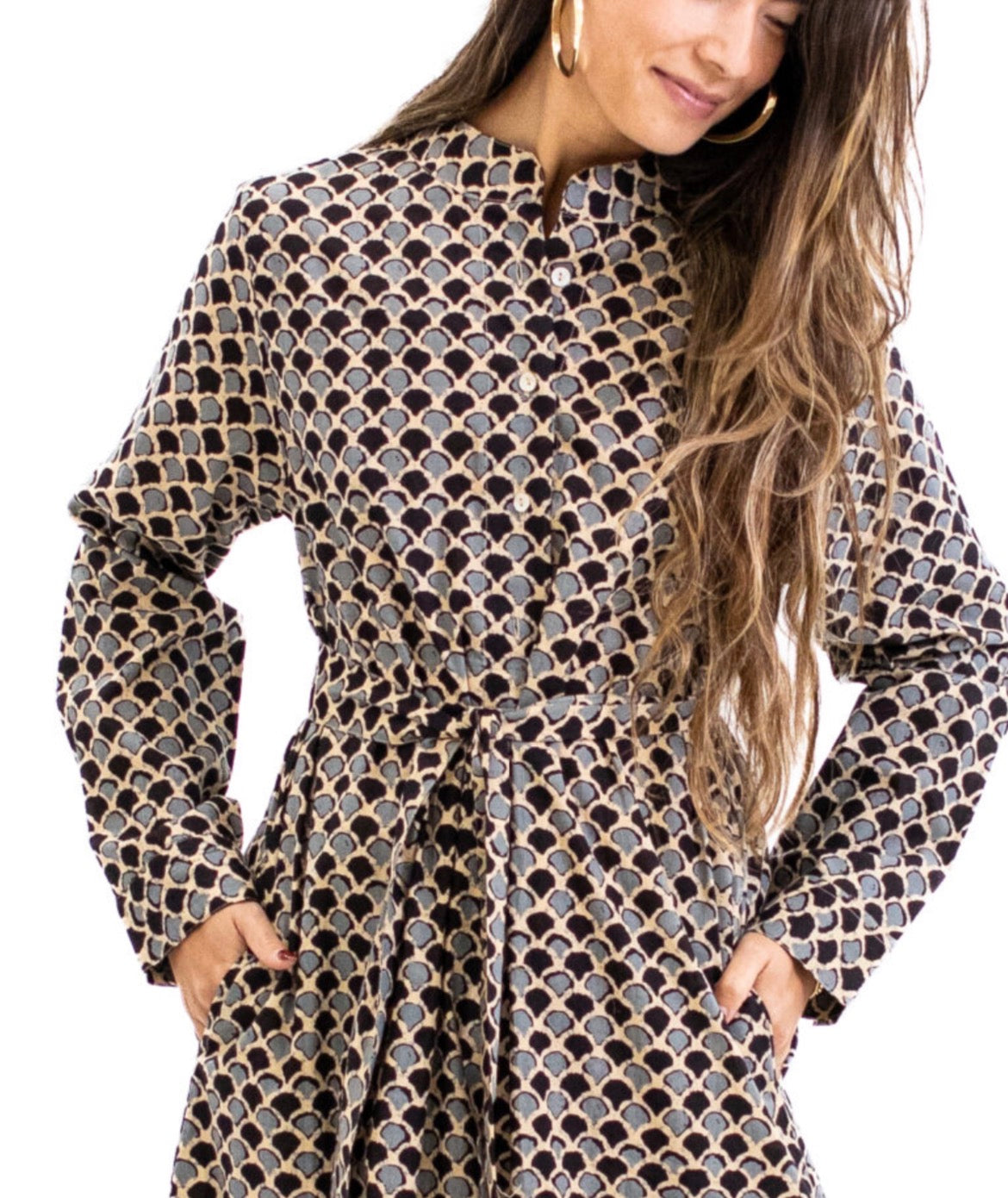 Long dress black/grey