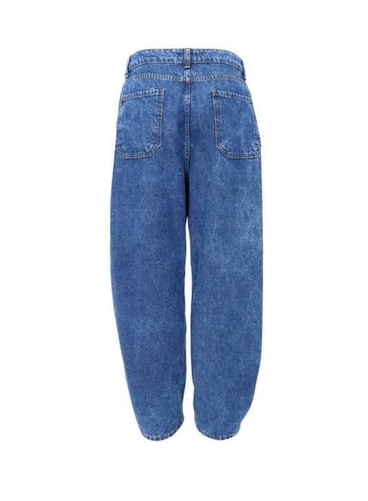 Barrel pant denim mid blue